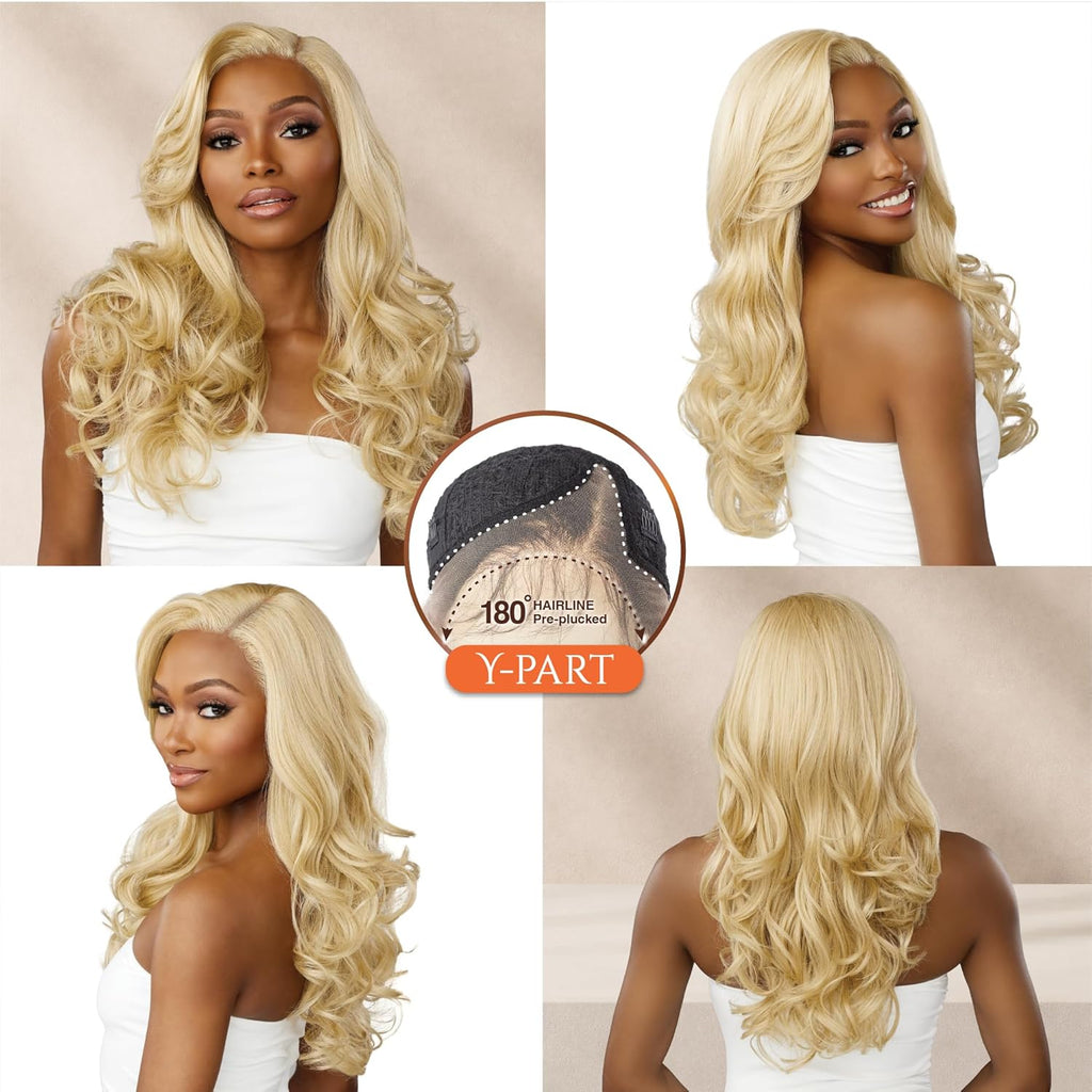 Bare Lace Ypart Lacewigs - Jordyn Lacefront Glueless Synthetic 180 Degree Preplucked Hairline (1 JETBLACK)