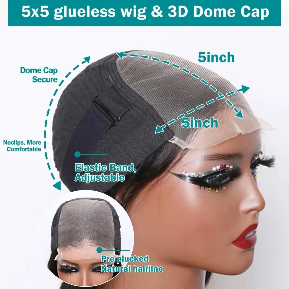 Deep Wave Lace Front Wigs Human Hair 5X5 Hd Lace Closure Wigs Human Hair Glueless Wigs Human Hair