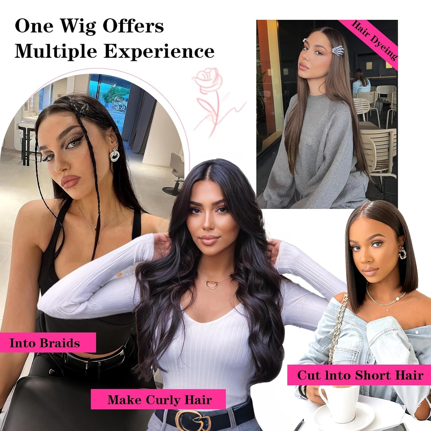 Glueless Wigs Human Hair Pre Plucked Pre Cut 7X4 Straight Lace Front Wigs Human Hair Closure Wigs Human Hair 180% Density Lace Front Wigs for Women 28 Inch