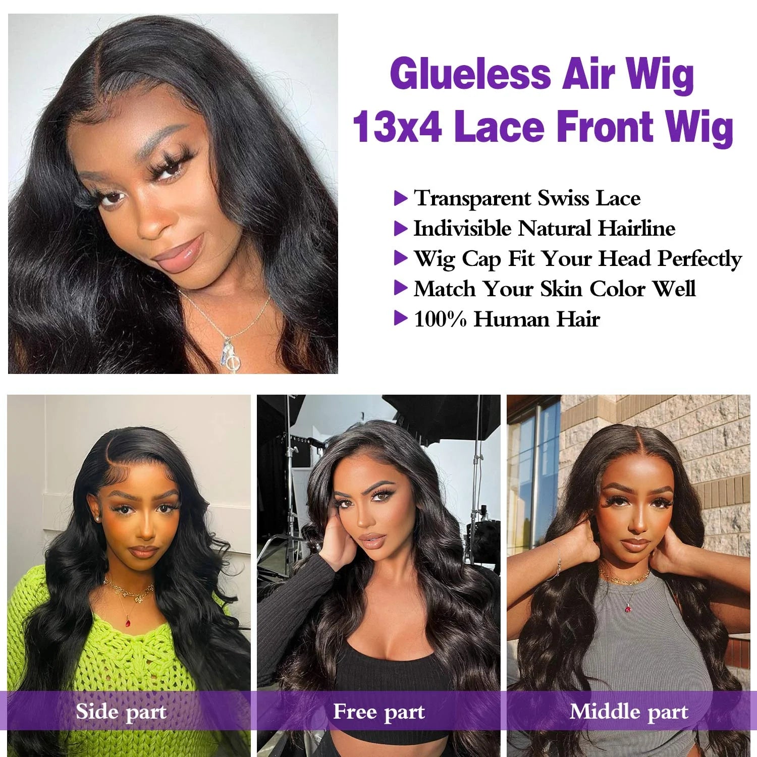 30 Inch Wear And Go Glueless Wigs Human Hair  Pre Cut Lace Front Wigs Human Hair 4x4 Body Wave Human Hair Wig For Women  Wigs