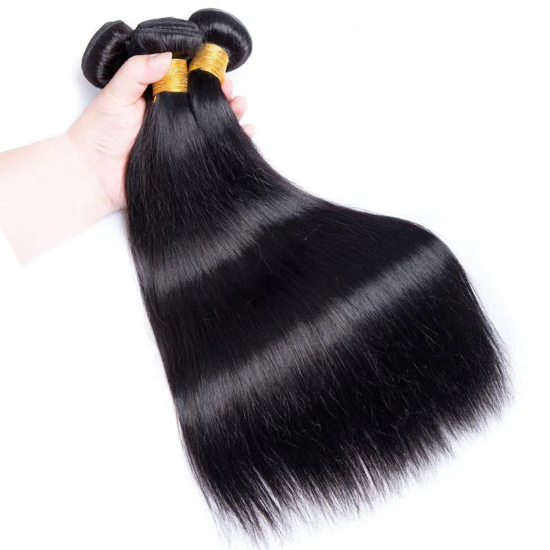 26 28 30inch Bundles Brazilian Straight Hair Bundle 100% Unprocessed Real Human Hair with Natural Black Smooth Extensions #1B