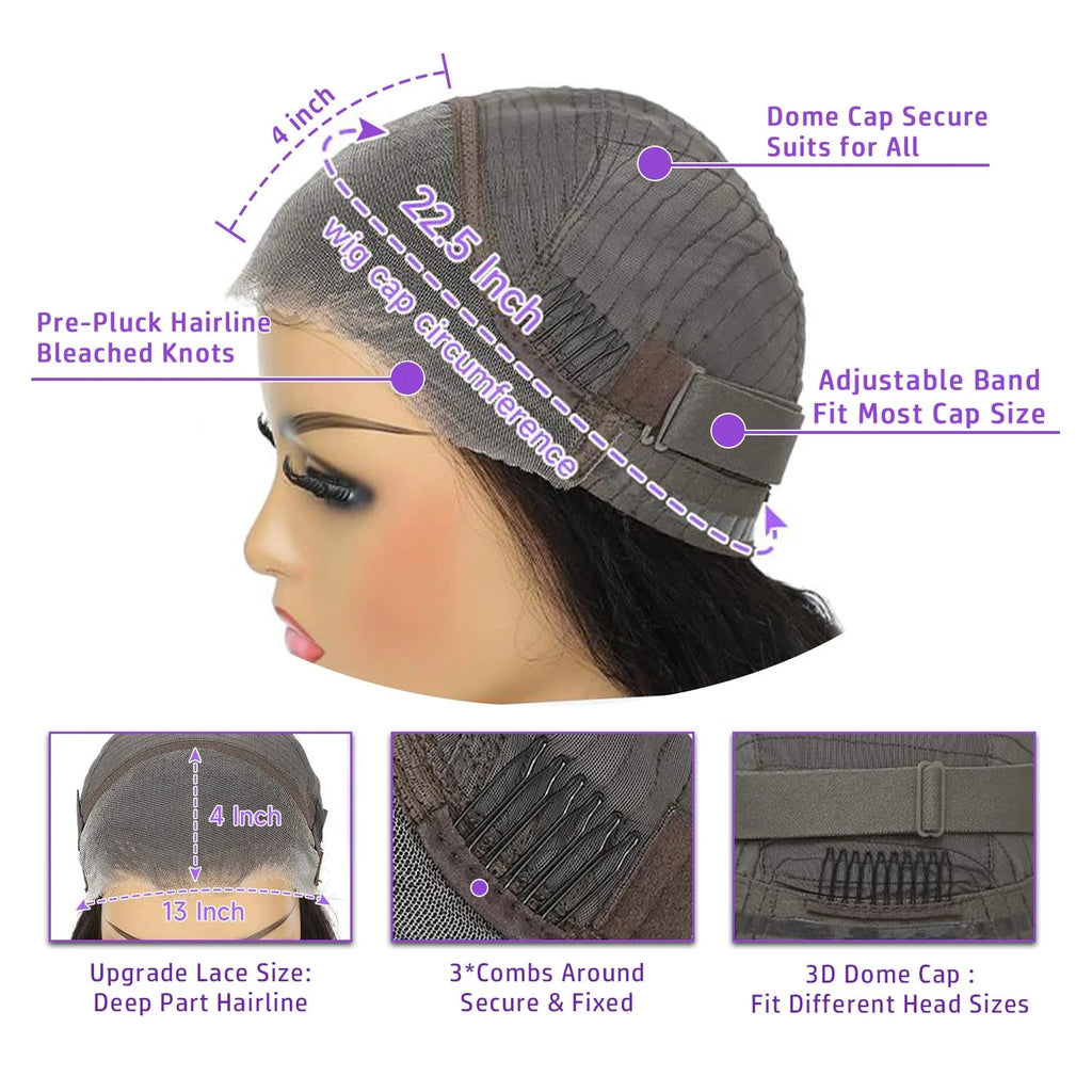 30 Inch Wear And Go Glueless Wigs Human Hair  Pre Cut Lace Front Wigs Human Hair 4x4 Body Wave Human Hair Wig For Women  Wigs