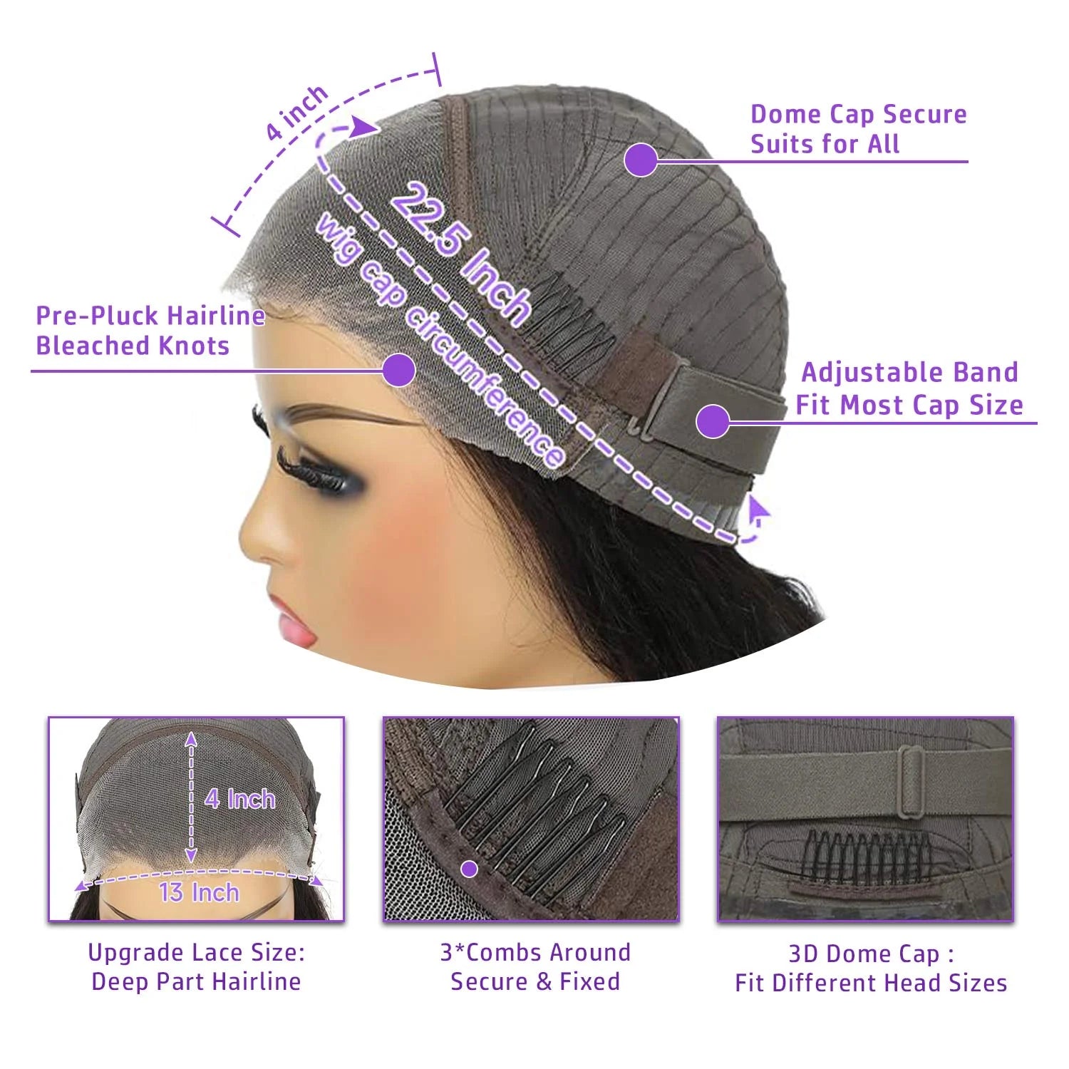 30 Inch Wear And Go Glueless Wigs Human Hair  Pre Cut Lace Front Wigs Human Hair 4x4 Body Wave Human Hair Wig For Women  Wigs