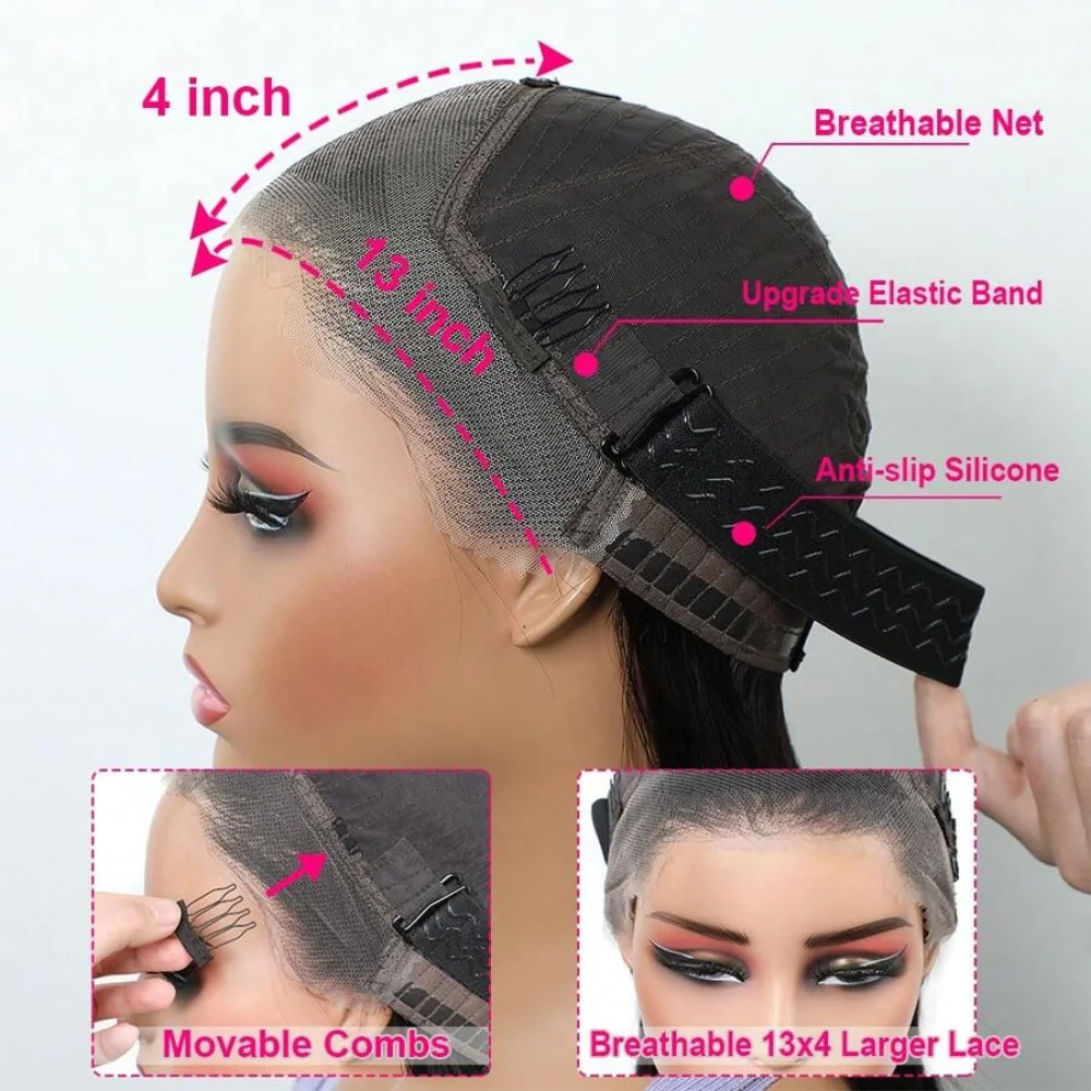 30 Inch Wear And Go Glueless Wigs Human Hair  Pre Cut Lace Front Wigs Human Hair 4x4 Body Wave Human Hair Wig For Women  Wigs