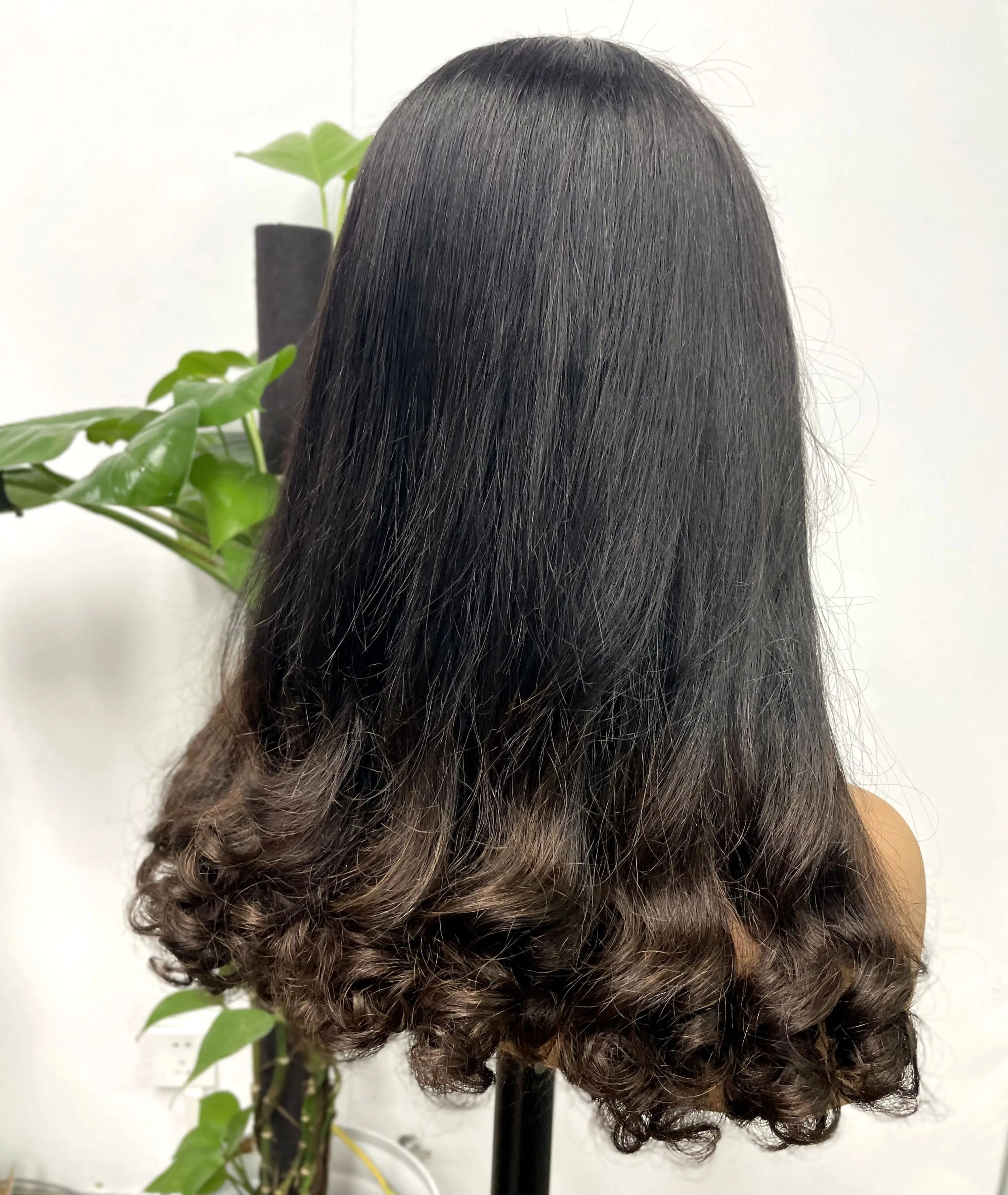 2x6 HD Lace Vietnamese Human Hair Wigs with Curly Ends Double Drawn Wavy Curly Raw Virgin Hair Wigs PrePlucked for Women