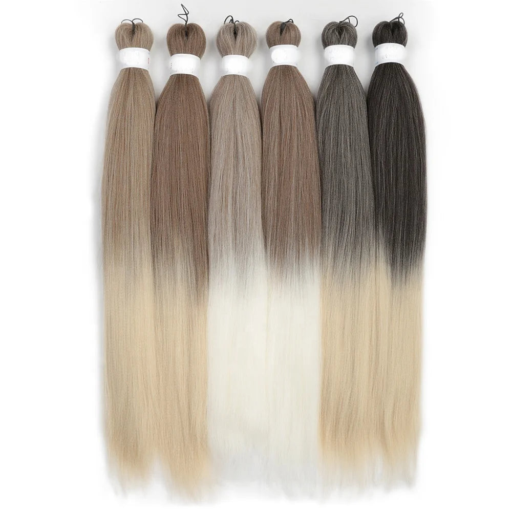 Ez Braid  26Inch Crochet Hair Ombre Pre Stretched Synthetic Braiding Hair Expression