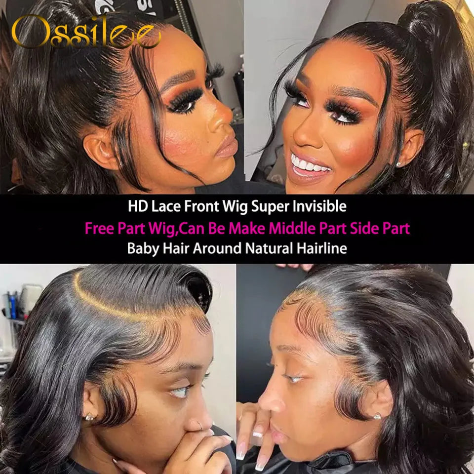Pre Cut Lace Wig Human Hair Ready to Wear 13x4/13x6 Transparen Lace Frontal Wigs Body Wave 5x5 Closure Wigs 360 Full Lace Wig