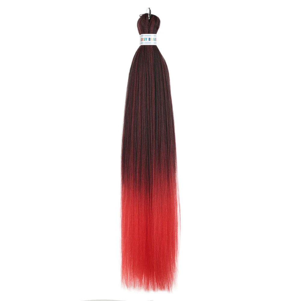 Ez Braid  26Inch Crochet Hair Ombre Pre Stretched Synthetic Braiding Hair Expression