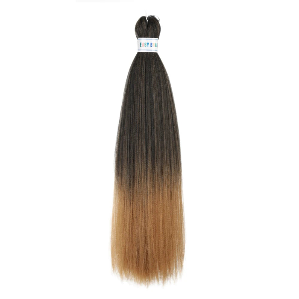 Ez Braid  26Inch Crochet Hair Ombre Pre Stretched Synthetic Braiding Hair Expression