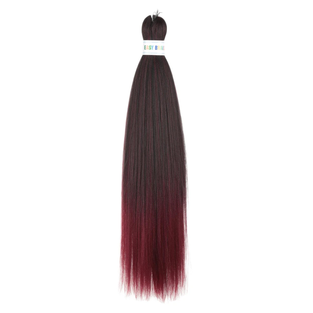 Ez Braid  26Inch Crochet Hair Ombre Pre Stretched Synthetic Braiding Hair Expression