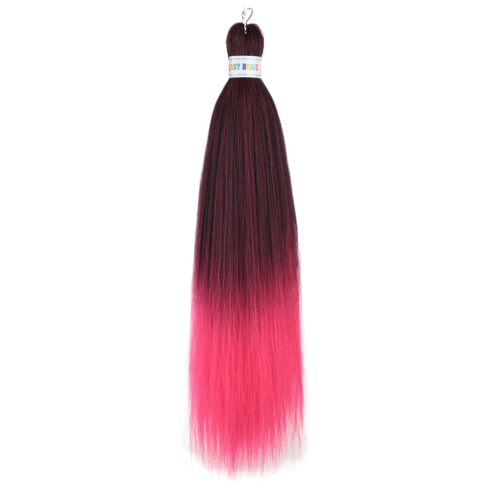Ez Braid  26Inch Crochet Hair Ombre Pre Stretched Synthetic Braiding Hair Expression