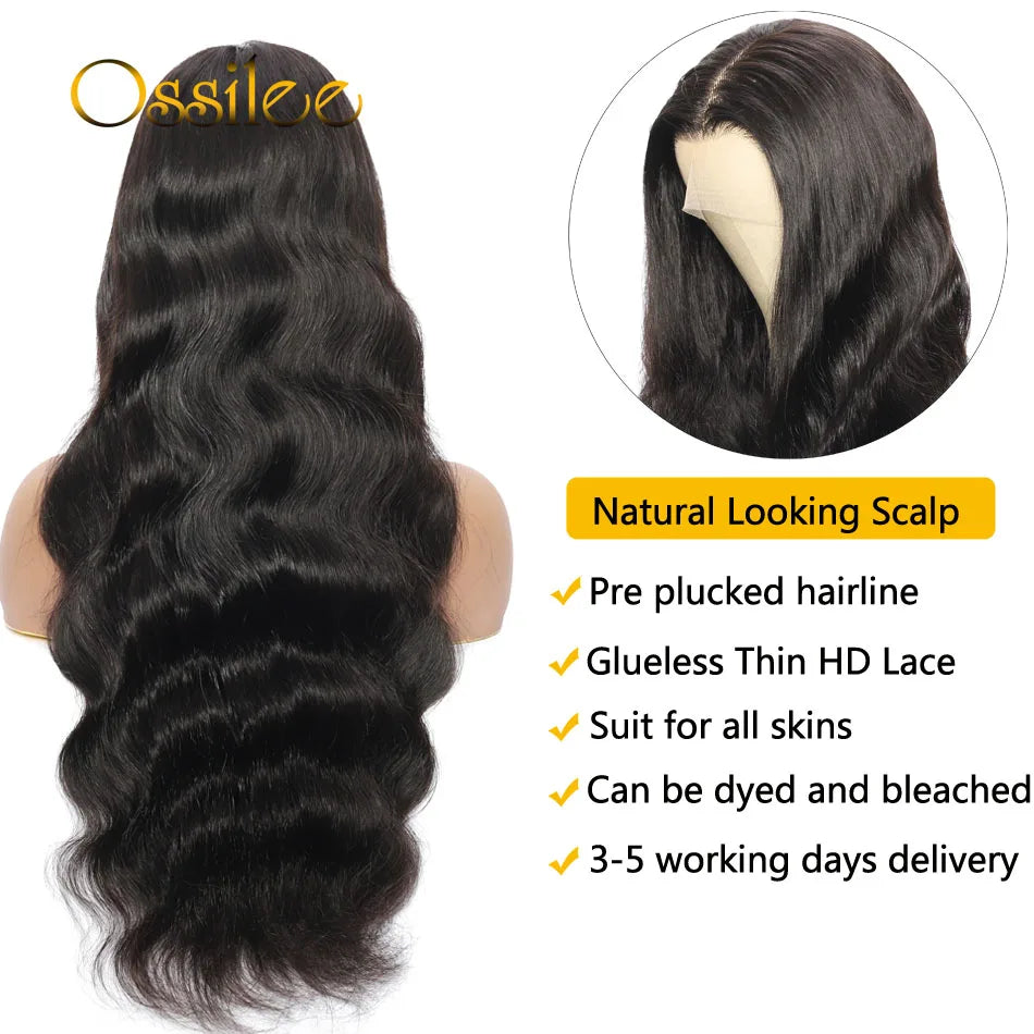 Pre Cut Lace Wig Human Hair Ready to Wear 13x4/13x6 Transparen Lace Frontal Wigs Body Wave 5x5 Closure Wigs 360 Full Lace Wig