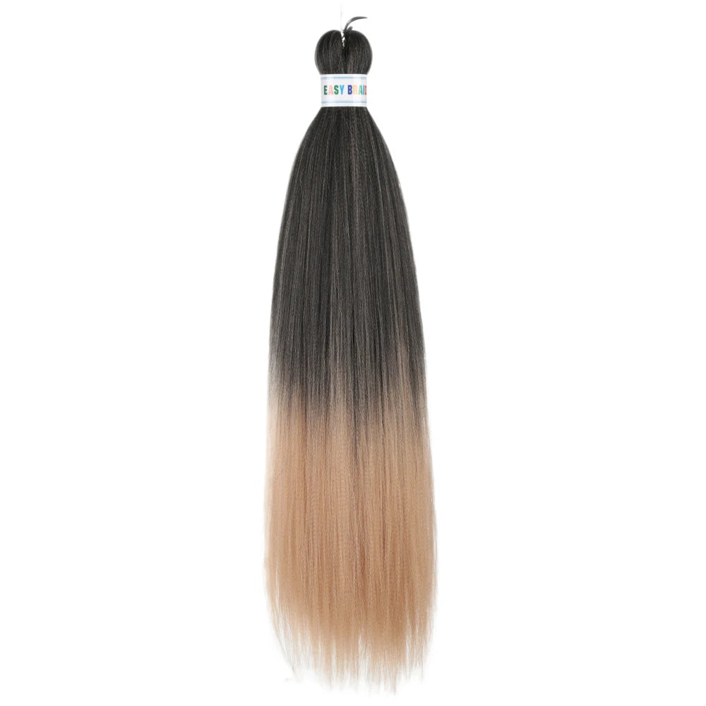 Ez Braid  26Inch Crochet Hair Ombre Pre Stretched Synthetic Braiding Hair Expression