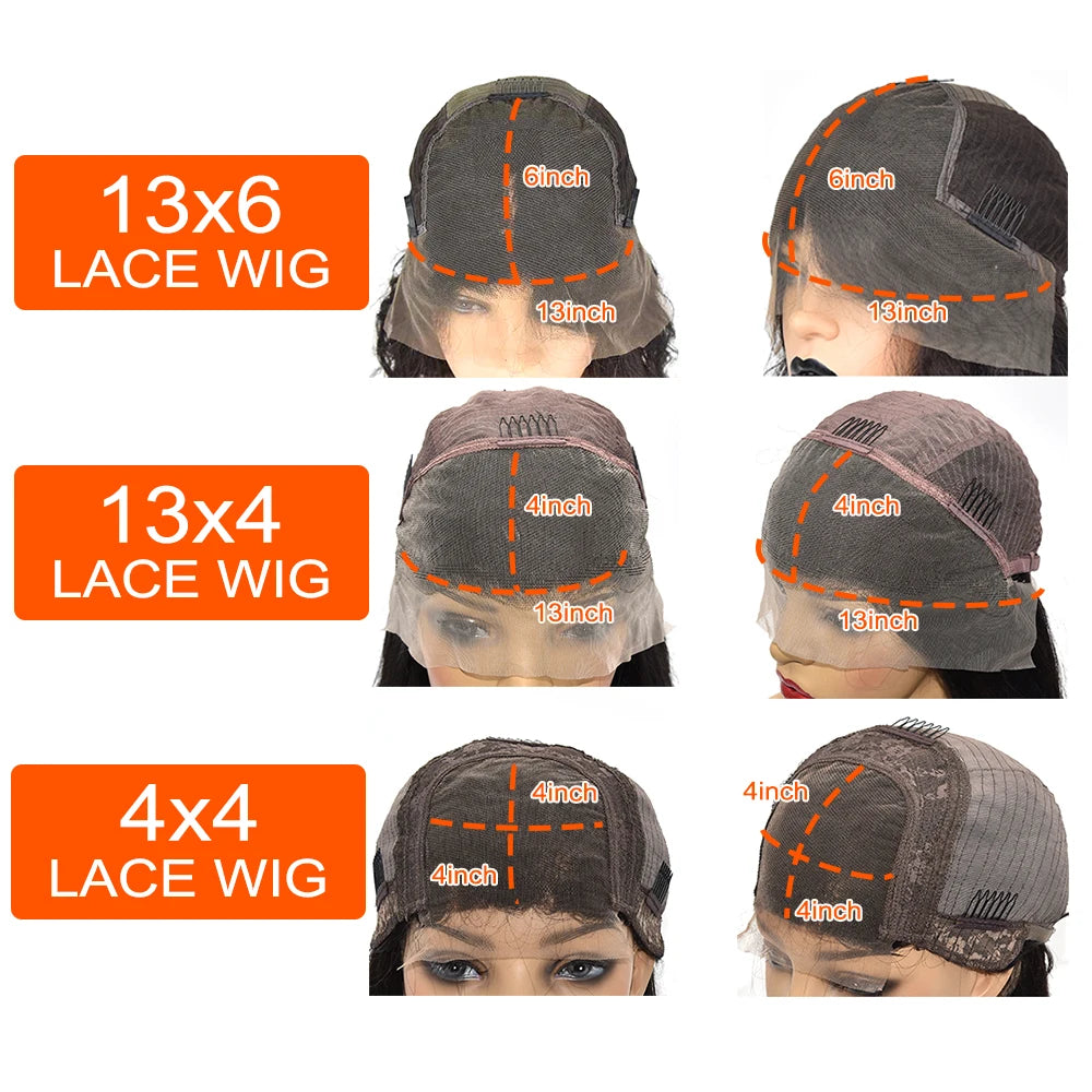 Glueless Wig Human Hair Ready To Wear Highlight Straight 13x6 HD Lace Front Human Hair Wigs For Women Preplucked Brazilian Hair