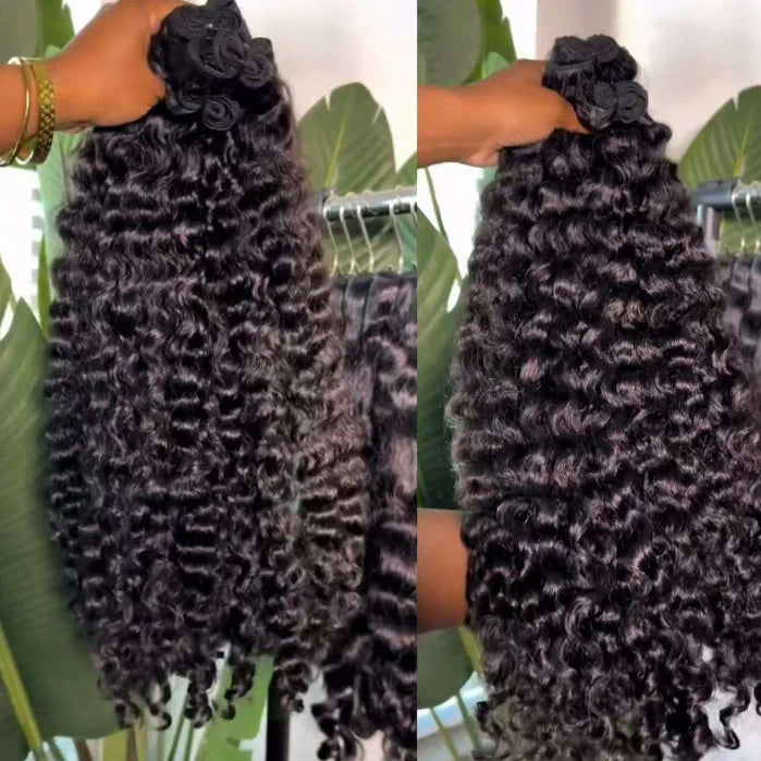 10-30 Inch Indian Virgin Raw Curly Hair Bundles Unprocessed Human Hair Extensions From Temple