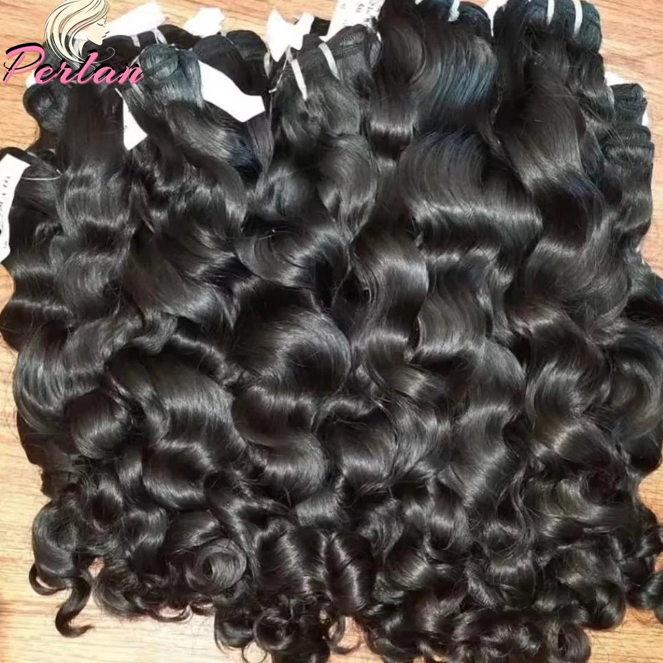 Natural Virgin Curly Human Hair Bundles Raw Indian Hair Extensions Cuticle Aligned Virgin Hair From India