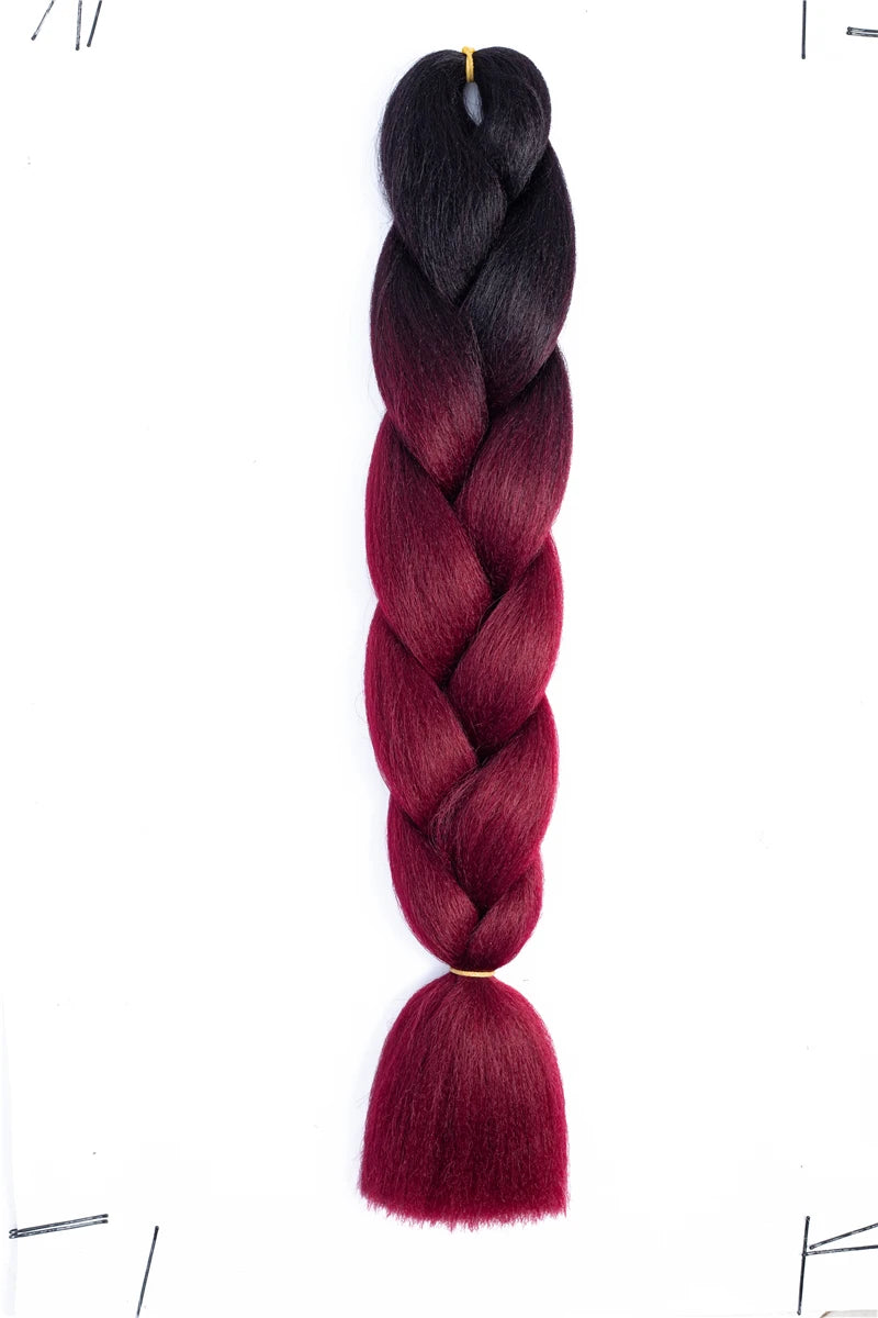 48Inch 100g Super X Synthetic Box Braid Jumbo Braiding Hair Ombre Colored Attachment Hair Expression for Black Women