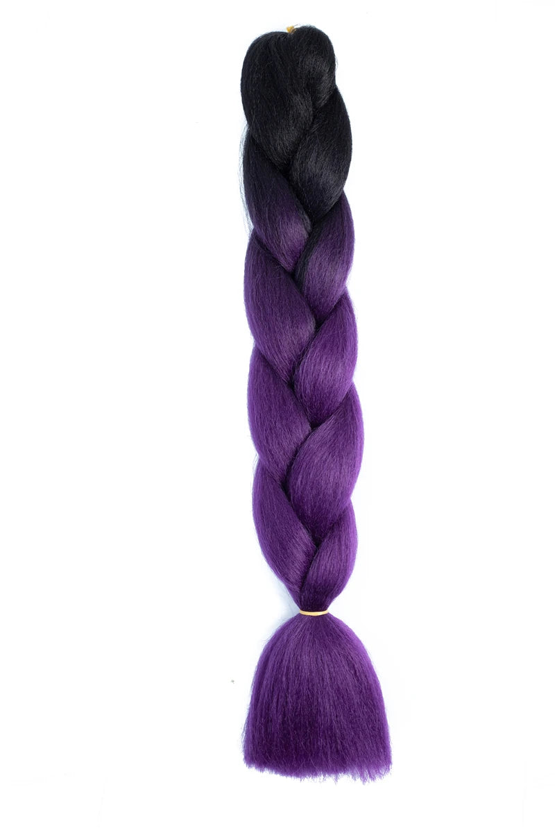 48Inch 100g Super X Synthetic Box Braid Jumbo Braiding Hair Ombre Colored Attachment Hair Expression for Black Women