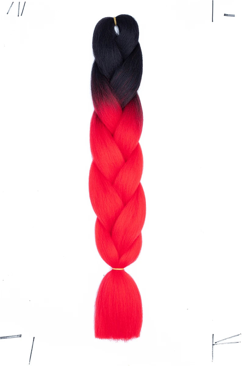 48Inch 100g Super X Synthetic Box Braid Jumbo Braiding Hair Ombre Colored Attachment Hair Expression for Black Women