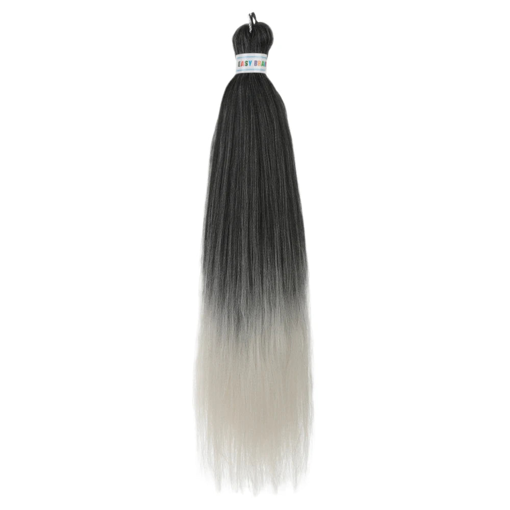 Ez Braid  26Inch Crochet Hair Ombre Pre Stretched Synthetic Braiding Hair Expression
