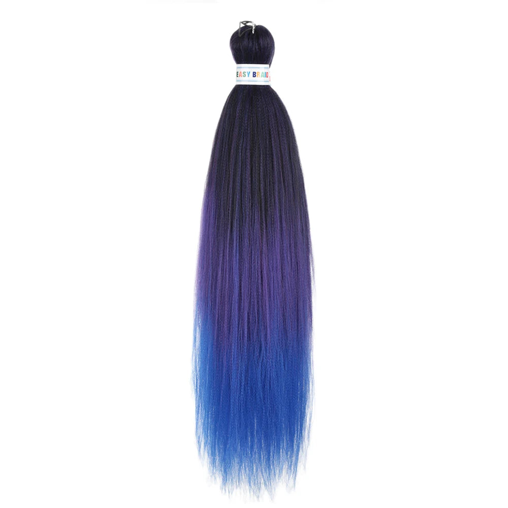 Ez Braid  26Inch Crochet Hair Ombre Pre Stretched Synthetic Braiding Hair Expression