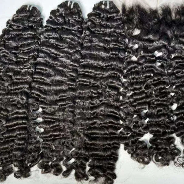 10-30 Inch Indian Virgin Raw Curly Hair Bundles Unprocessed Human Hair Extensions From Temple