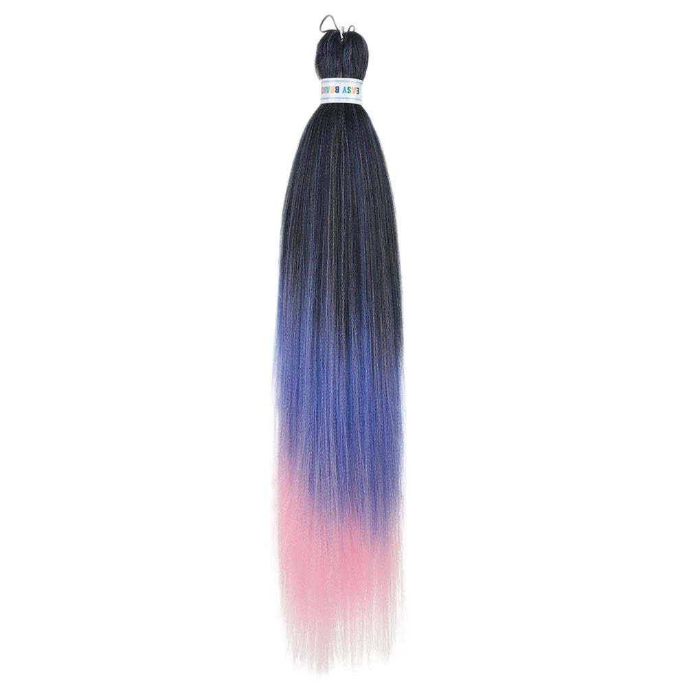 Ez Braid  26Inch Crochet Hair Ombre Pre Stretched Synthetic Braiding Hair Expression
