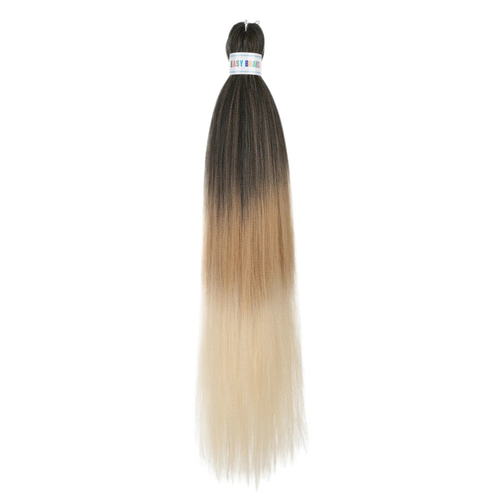 Ez Braid  26Inch Crochet Hair Ombre Pre Stretched Synthetic Braiding Hair Expression