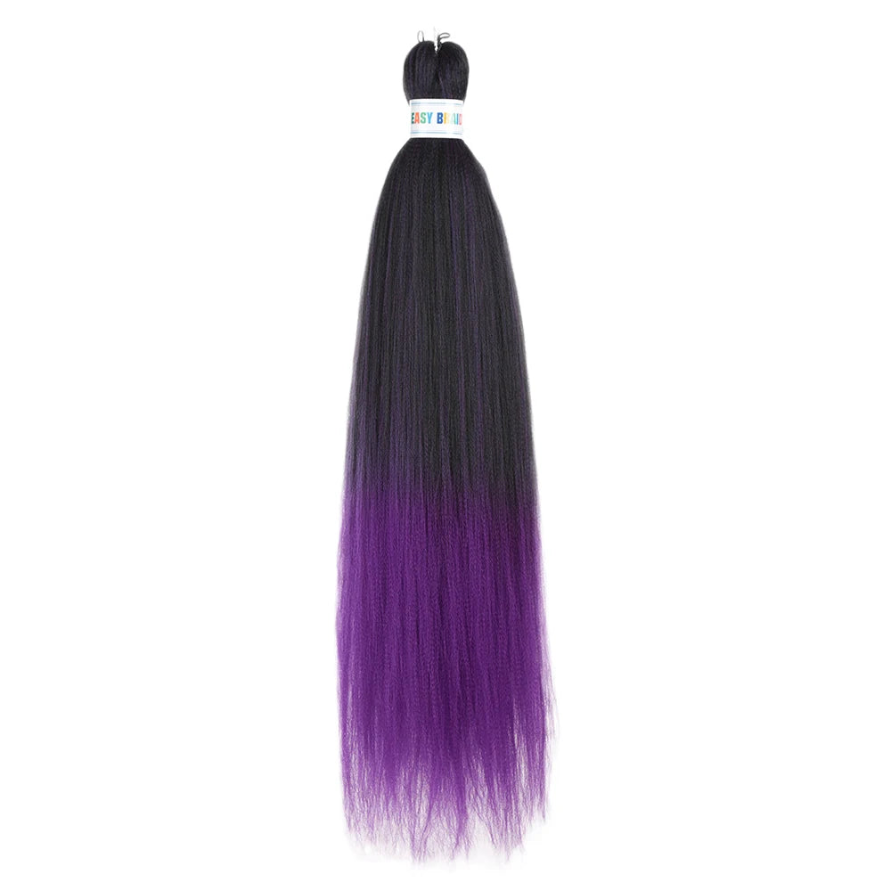 Ez Braid  26Inch Crochet Hair Ombre Pre Stretched Synthetic Braiding Hair Expression