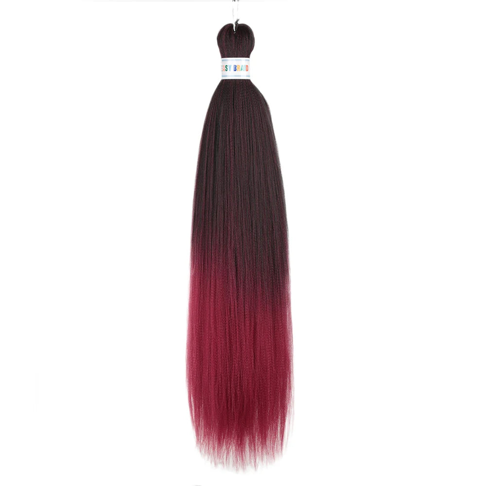 Ez Braid  26Inch Crochet Hair Ombre Pre Stretched Synthetic Braiding Hair Expression