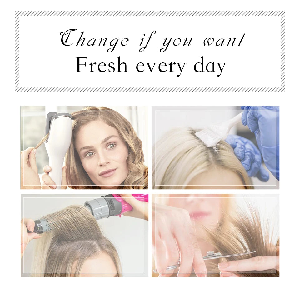 HENRY MARGU Women's Headband Wig Synthetic Hair Long Straight Brown Gloden Highlight Glueless Wigs for Black Women Machine Made