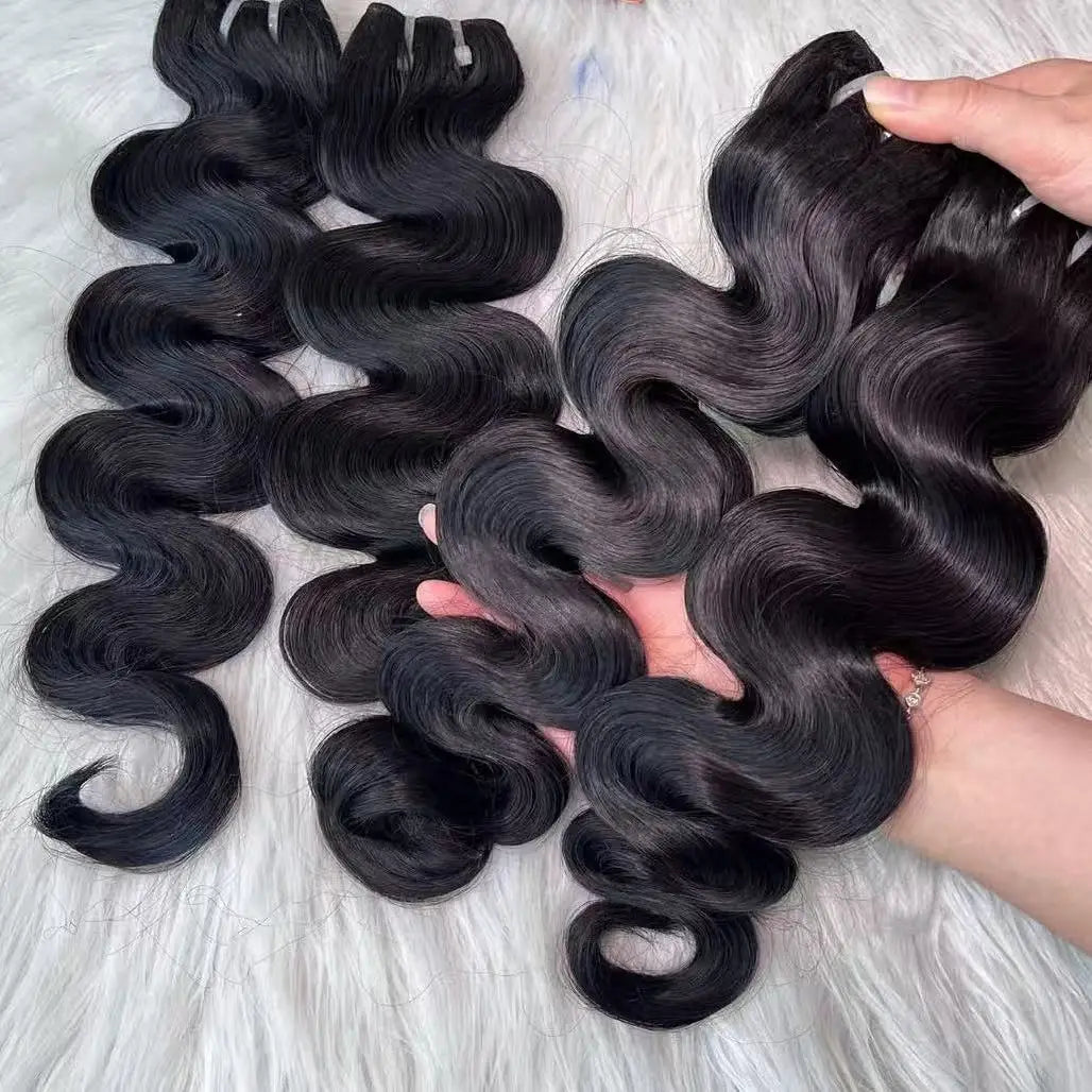 Wholesale Raw Hair Vendor Unprocessed Raw Human Hair Indian Raw Wavy Hair Bundles Raw Natural Wavy