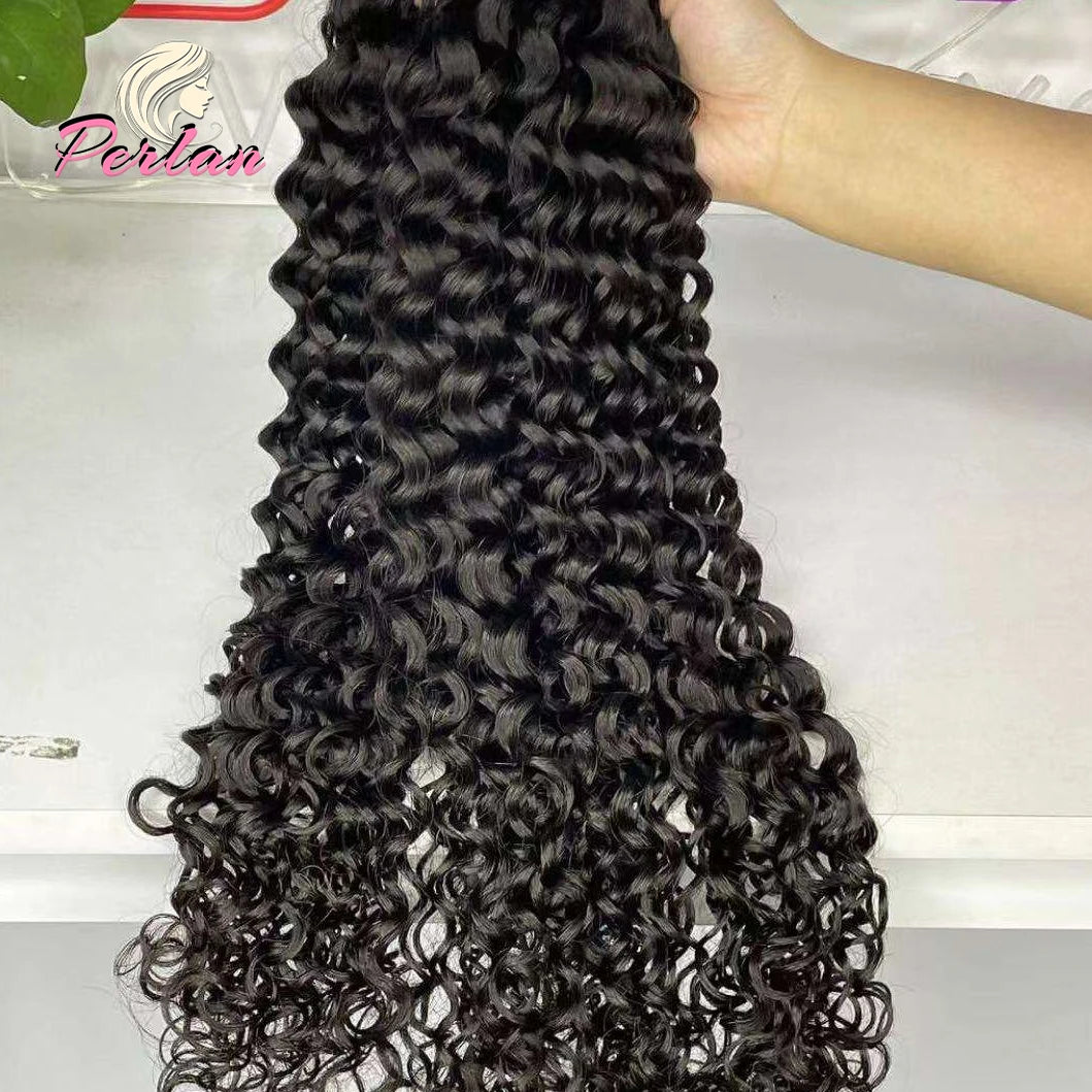 Natural Virgin Curly Human Hair Bundles Raw Indian Hair Extensions Cuticle Aligned Virgin Hair From India