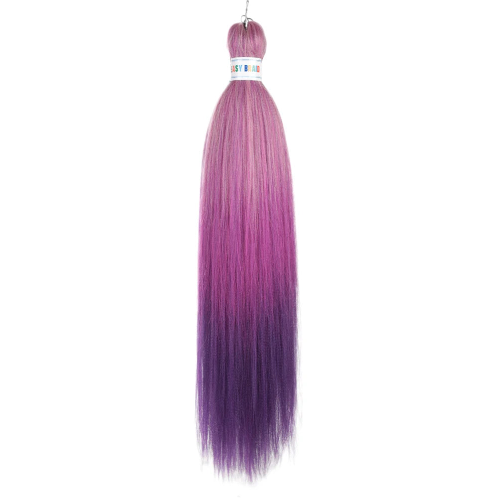 Ez Braid  26Inch Crochet Hair Ombre Pre Stretched Synthetic Braiding Hair Expression