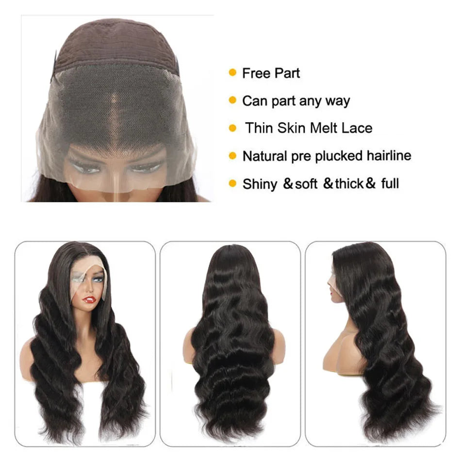 Body Wave Lace Front Wigs Human Hair 13x4 HD Lace Front Wigs Human Hair Pre Plucked Body Wave 13x6 Lace Frontal Wigs Human Hair