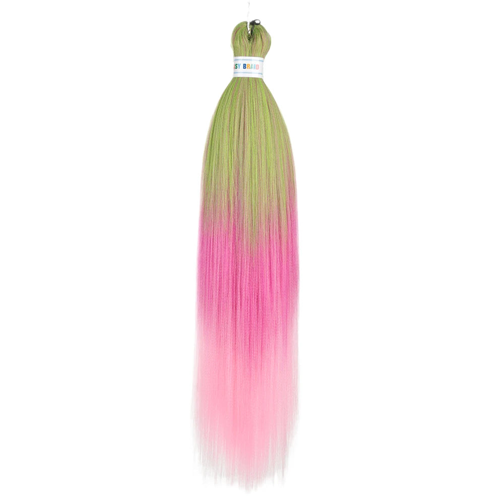 Ez Braid  26Inch Crochet Hair Ombre Pre Stretched Synthetic Braiding Hair Expression