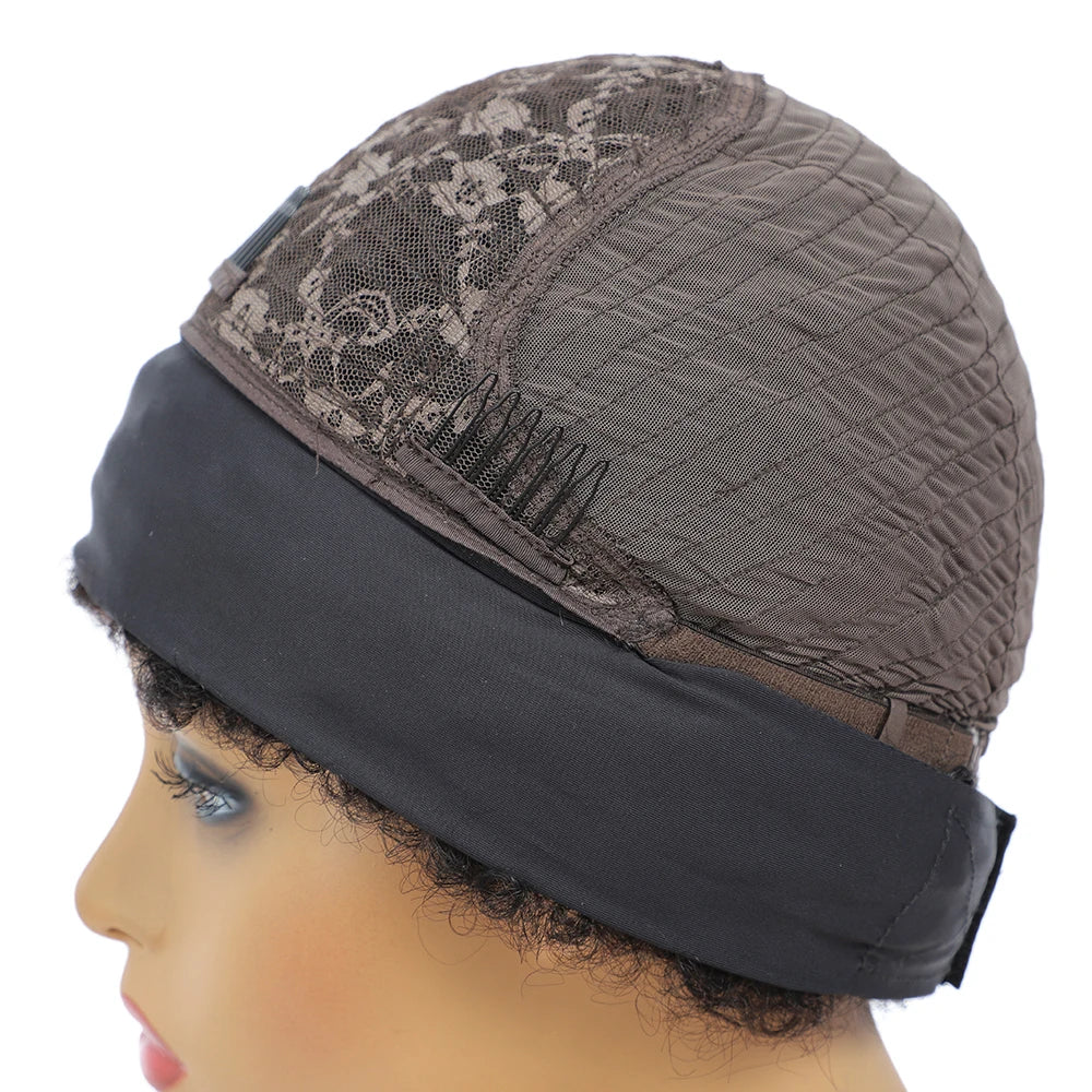 Short Headband Wig Human Hair Water Wave Wigs For Black Woman 6 Inches Brazilian Remy Human Hair Glueless Full Machine Made