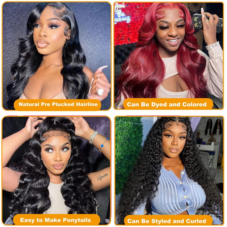 Body Wave Lace Front Wigs Human Hair 13x4 HD Lace Front Wigs Human Hair Pre Plucked Body Wave 13x6 Lace Frontal Wigs Human Hair
