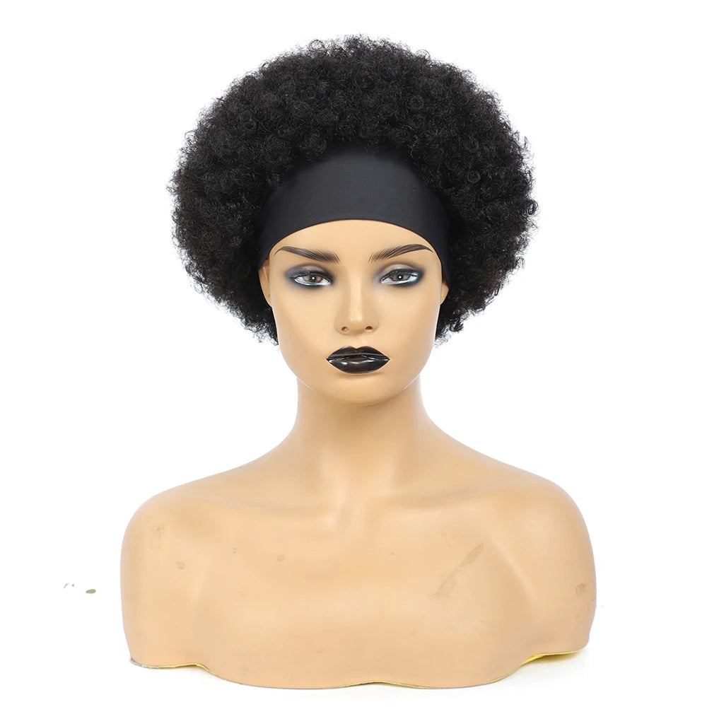 Short Headband Wig Human Hair Water Wave Wigs For Black Woman 6 Inches Brazilian Remy Human Hair Glueless Full Machine Made