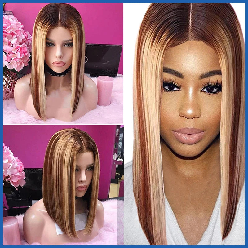 Wig CoverFemale Hair Gold Pink synthetic Wigs Women Brazilian Remy Hair Cheap Popular Hairstyles For Straight And Curly Hair