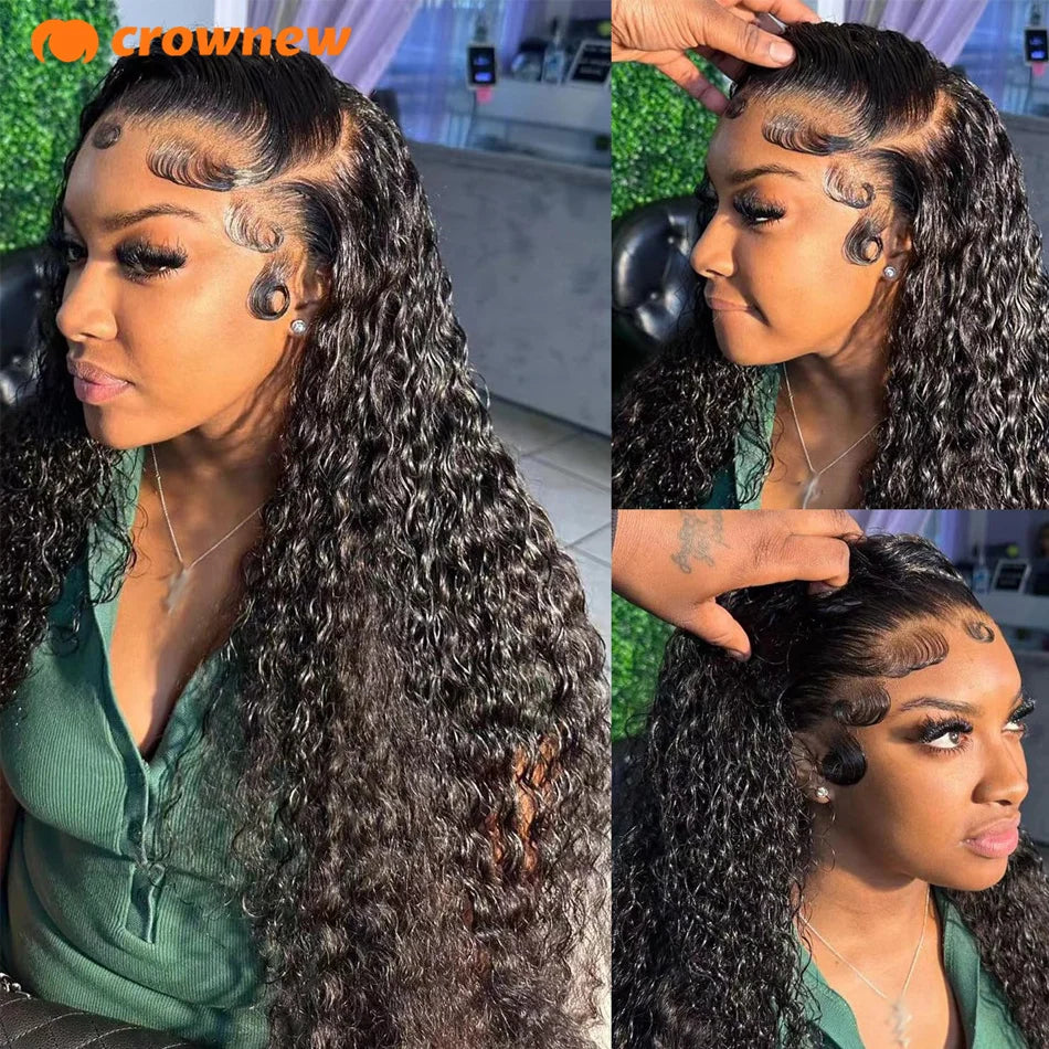 Glueless Wigs Curly Human Hair Wig 13x6 HD Lace Front Human Hair Wig Loose Water Wave Curly 13x4 Lace Frontal Wig Human Hair