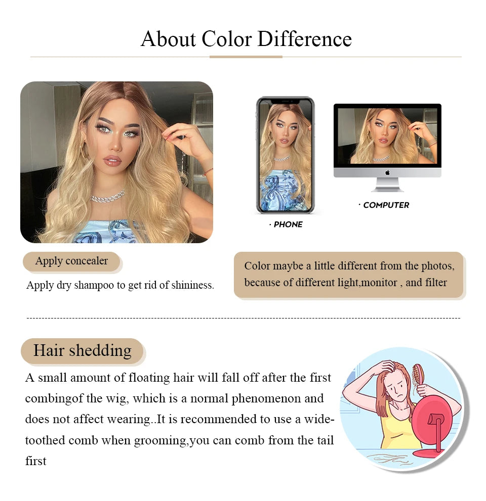 Brown Headband Synthetic Wig Long Curly Wavy Wig Natural Looking Daily Hair for Women Party Cosplay Use High Temperature Fiber