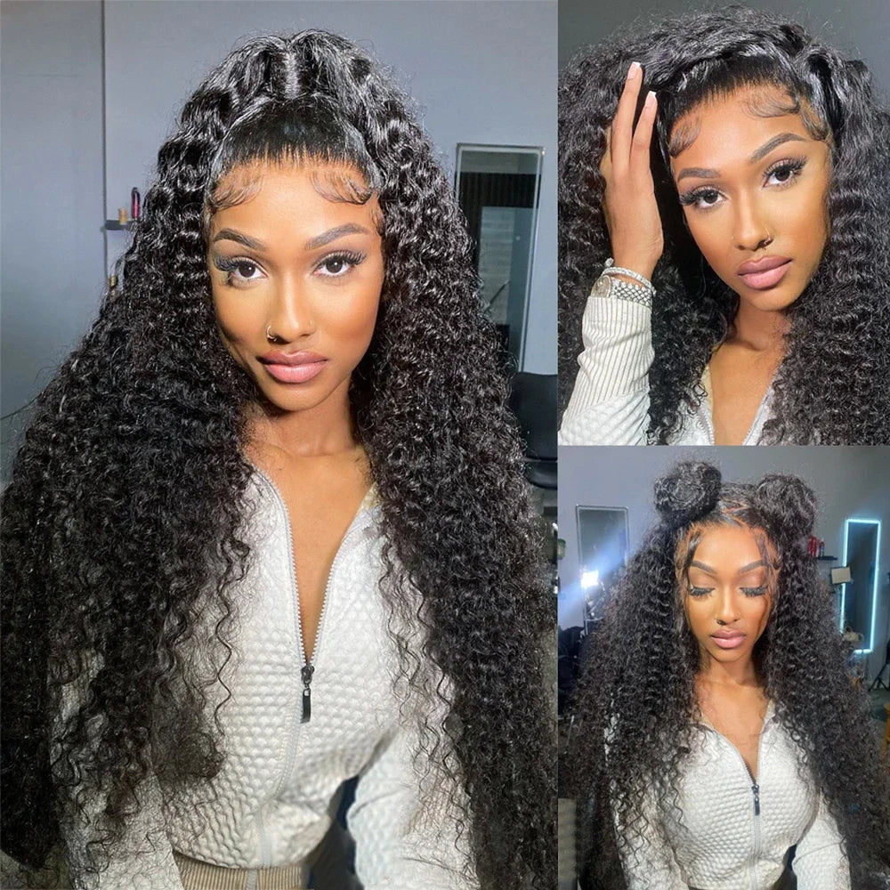 42 Inch Curly wigs Deep Wave Frontal Wig 13x6 Hd Lace Frontal Wig Brazilian Pre Plucked Glueless 13x4 Human Hair Wigs For Women