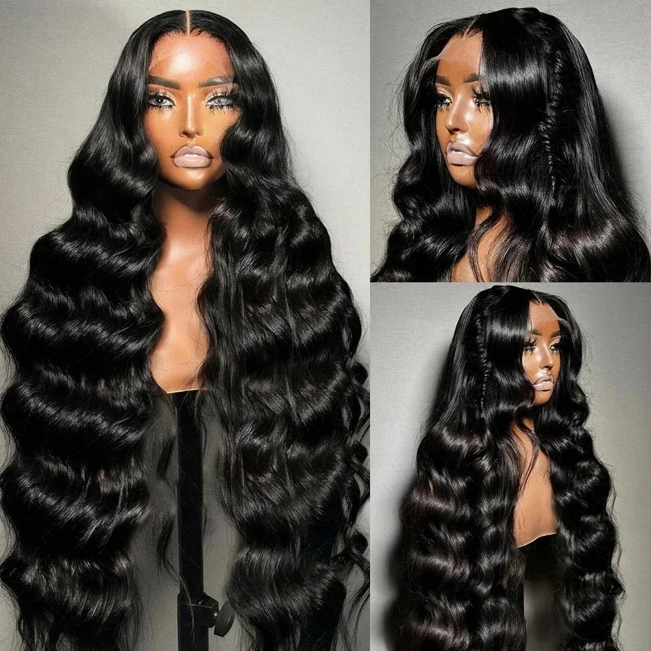 40 Inch Body Wave 13x6 HD Lace Frontal Wigs Human Hair Wig 13x4 360 Hd Lace Front Wig For Black Women Pre Plucked Brazilian Hair