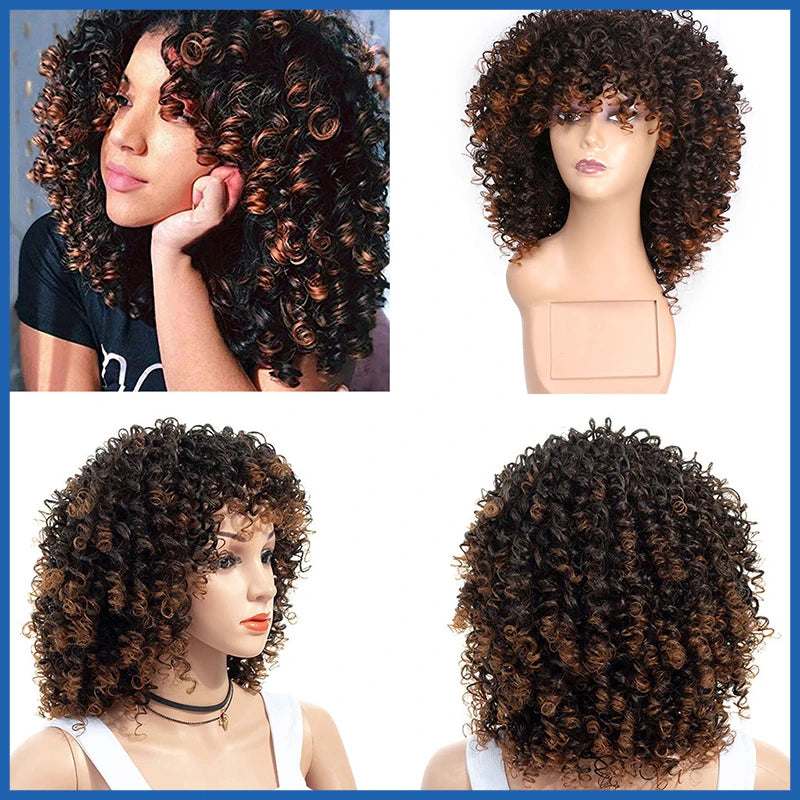 Wig CoverFemale Hair Gold Pink synthetic Wigs Women Brazilian Remy Hair Cheap Popular Hairstyles For Straight And Curly Hair