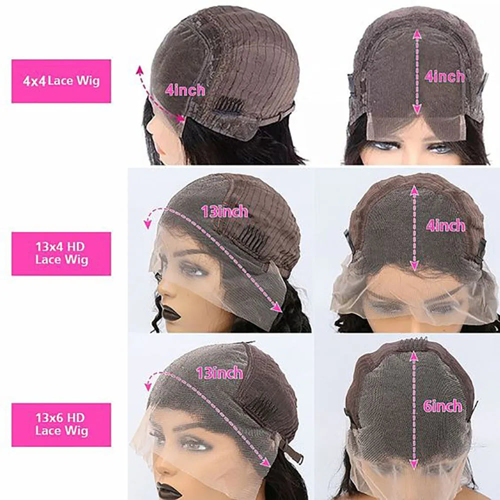 Kinky Straight 13x4 Lace Frontal Wig Human Hair Transparent Lace Front Wigs Human Hair Glueless Lace Frontal Human Wig for Women