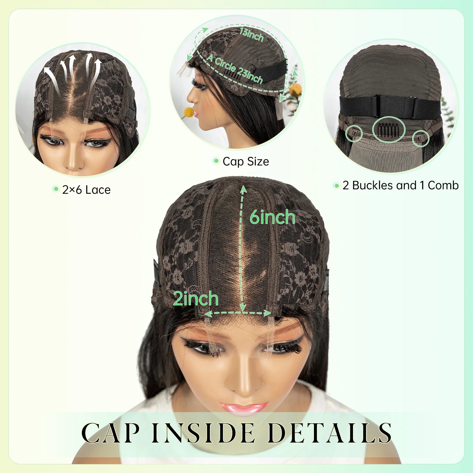 2x6 HD Lace Vietnamese Human Hair Wigs with Curly Ends Double Drawn Wavy Curly Raw Virgin Hair Wigs PrePlucked for Women