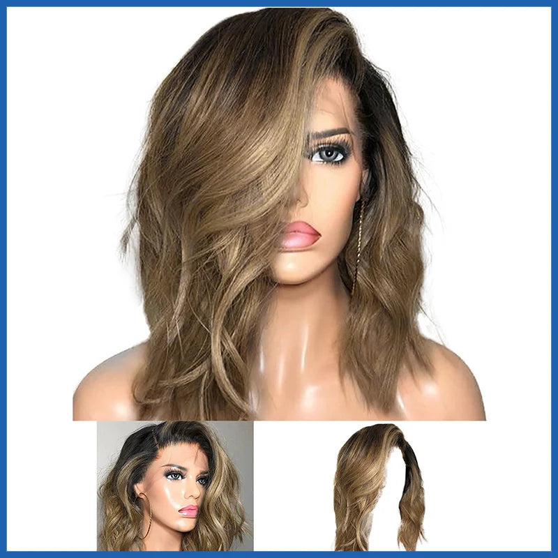 Wig CoverFemale Hair Gold Pink synthetic Wigs Women Brazilian Remy Hair Cheap Popular Hairstyles For Straight And Curly Hair