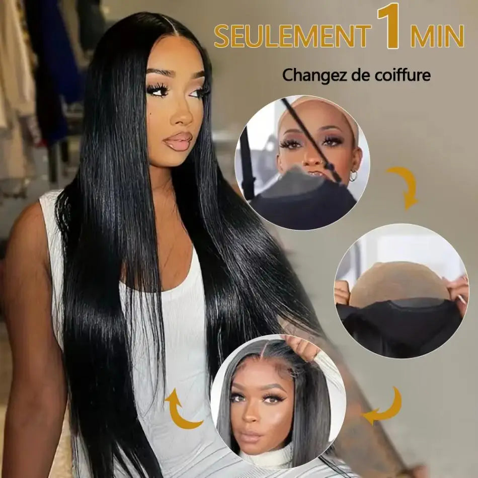Glueless Bone Straight 4X4 Hd Lace Frontal Wig 13X6 13X4 Black Lace Front Wig Human Hair 5x5 Natural Brazilian Transparent Wigs