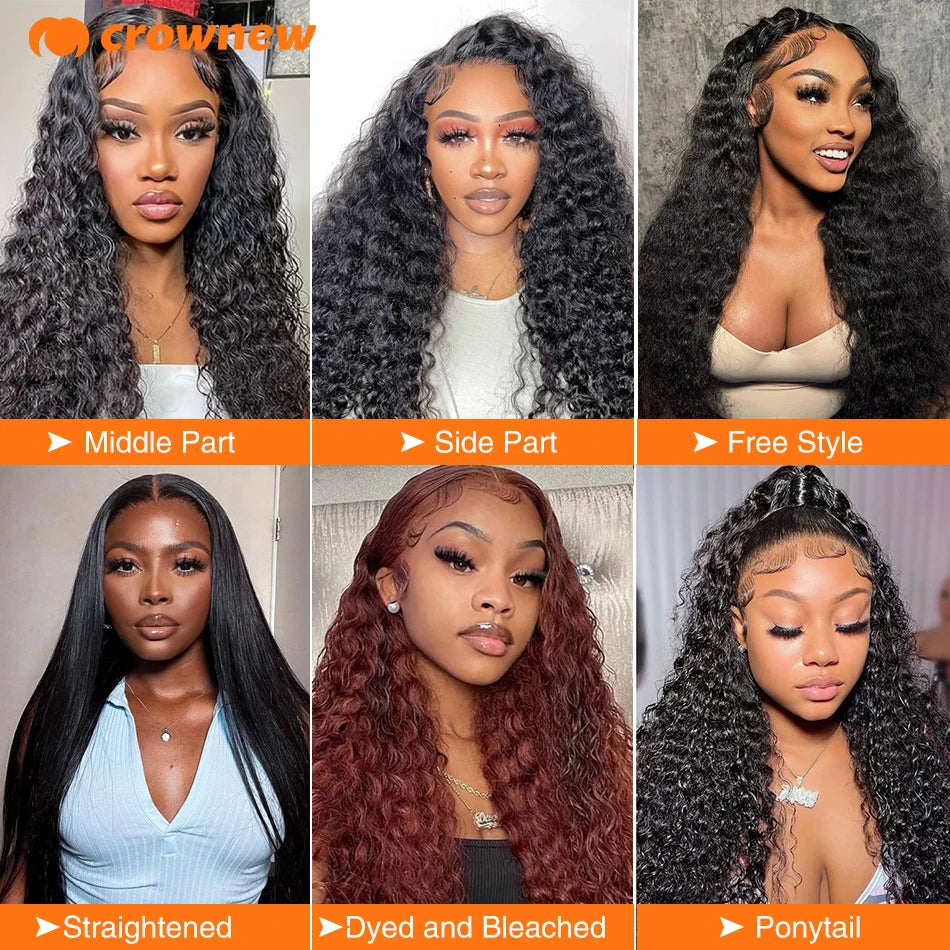 Glueless Wigs Curly Human Hair Wig 13x6 HD Lace Front Human Hair Wig Loose Water Wave Curly 13x4 Lace Frontal Wig Human Hair